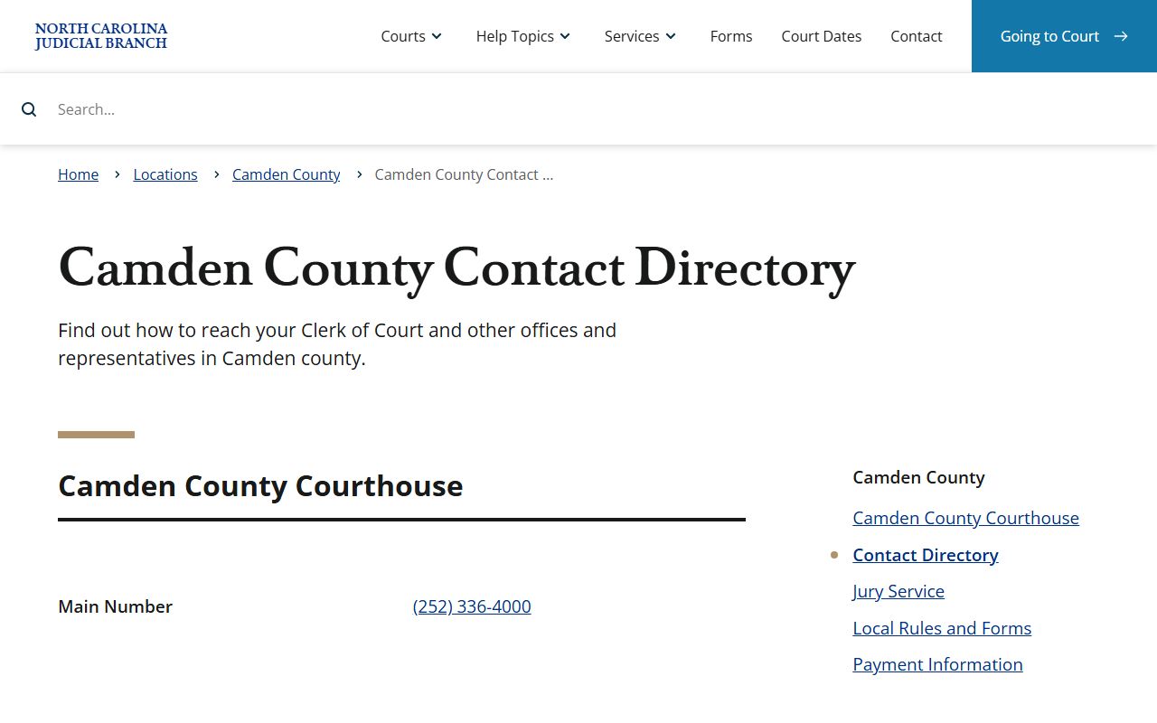 Camden County court records after jail arrest contact directory